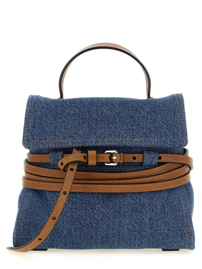 Moschino Women's Tie Me Small Handbag In Blue