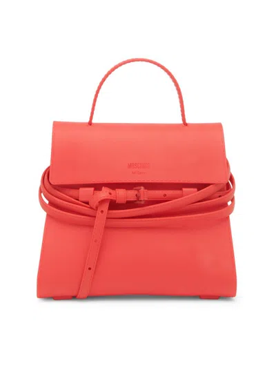 Moschino Women's Tie Me Top Handle Bag In Red