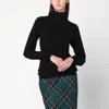 Moschino Turtleneck Sweater Featuring Crossed Back Tie In Black