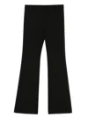 Moschino Women Virgin Wool Trousers In Black