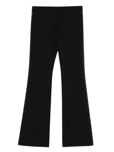 Moschino Women Virgin Wool Trousers In Black