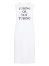 Moschino Slogan-print Midi Dress In White