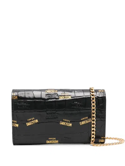 Moschino Women Wallet Croc Print