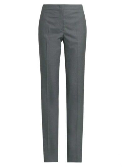 Moschino Women's Wool Straight-leg Trousers In Grey
