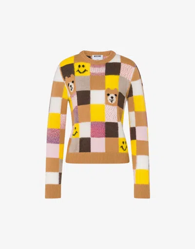 Moschino Wool And Cashmere Blend Pullover In Multi
