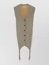 Moschino Couture Two-tone Wool And Satin Oversize Vest