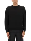 Moschino Wool And Silk Pullover Golden M In Black