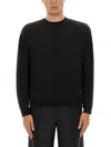 Moschino Wool And Silk Pullover Golden M In Black