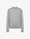 Moschino Wool And Silk Pullover Golden M In Gray