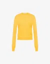 Moschino Logo-plaque Sweater In Saffron Yellow