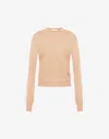 Moschino Wool And Silk Pullover Golden M In Neutral