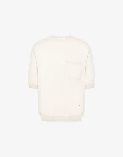 Moschino Wool And Silk Sweater Golden M In White