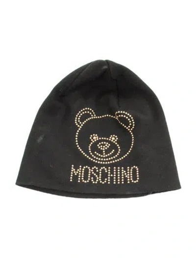 Pre-owned Moschino Wool Beanie W/tags In Black