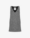 Moschino V-neck Herringbone-pattern Dress In Grey