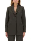Moschino Jeans Wool Blend Jacket In Brown