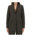 Moschino Jeans Wool Blend Jacket In Black