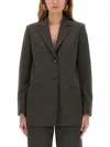 Moschino Jeans Wool Blend Jacket In Gray