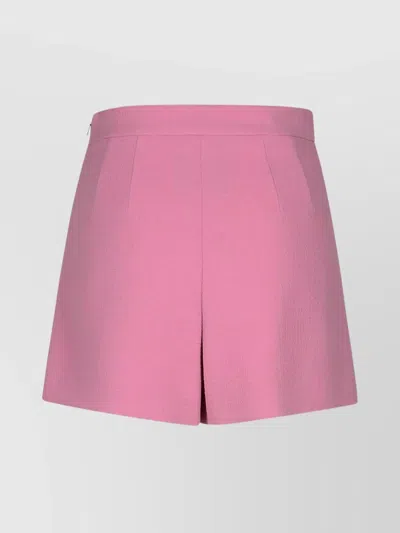 Moschino Wool Blend Shorts Featuring Back Pockets In Pink