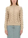 Moschino Wool Blend Sweater In Brown