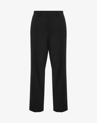 Moschino Wool Canvas Pants In Black