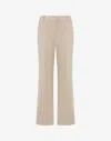 Moschino Wool Canvas Trousers In Light Brown