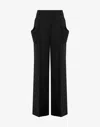 Moschino Wool Canvas Trousers Slippers In Black