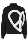 Moschino High Neck Oversized Logo Knitwear