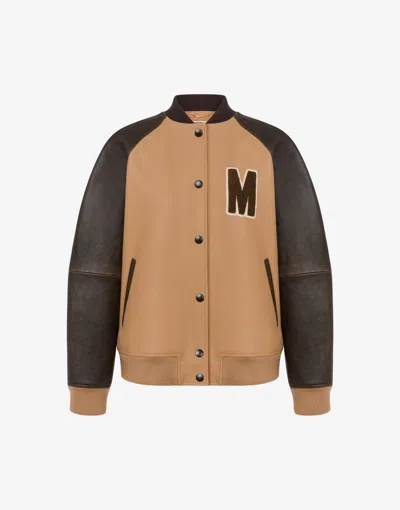 MOSCHINO WOOL CLOTH BOMBER JACKET