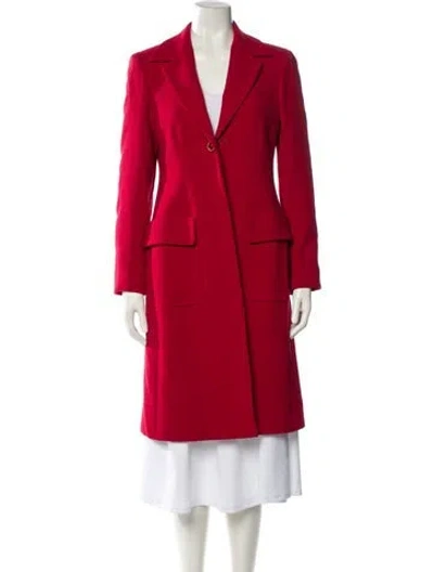 Pre-owned Moschino Wool Coat In Red