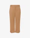 Moschino Pinstripe Cropped Wool Pants In Brown