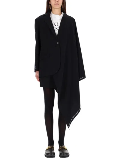 Moschino Couture Wool Flannel Jacket In Black