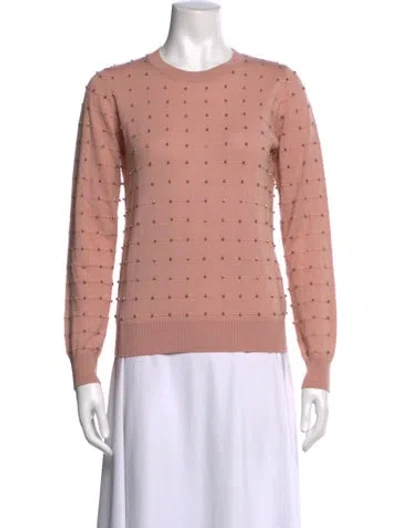 Pre-owned Moschino Wool Graphic Print Top In Pink