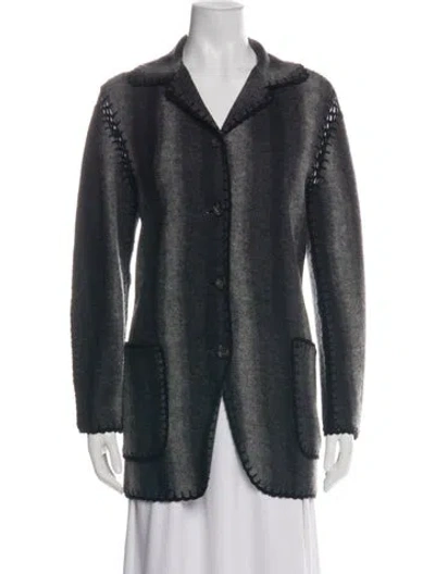 Pre-owned Moschino Wool Jacket In Green