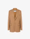 Moschino Wool Jacket In Brown