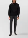 Moschino Wool Jumper Zipper Detail In Black
