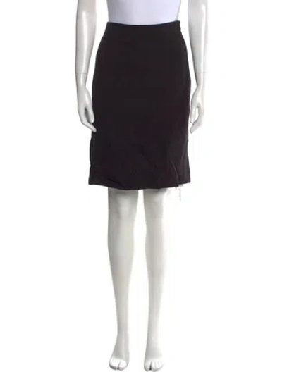 Pre-owned Moschino Wool Knee-length Skirt In Black