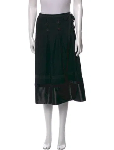 Pre-owned Moschino Wool Knee-length Skirt In Black
