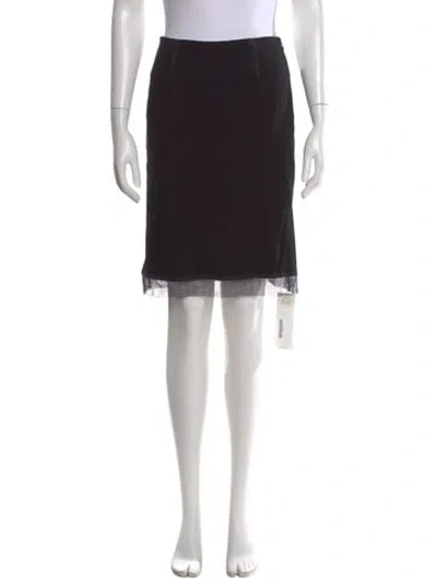 Pre-owned Moschino Wool Knee-length Skirt In Black