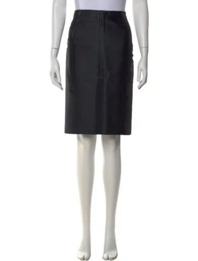 Pre-owned Moschino Wool Knee-length Skirt In Black
