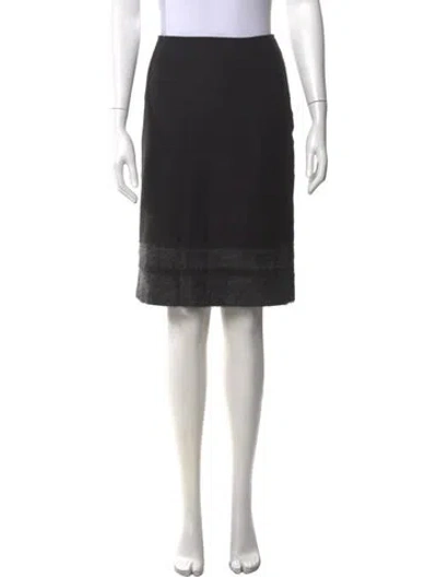 Pre-owned Moschino Wool Knee-length Skirt In Black