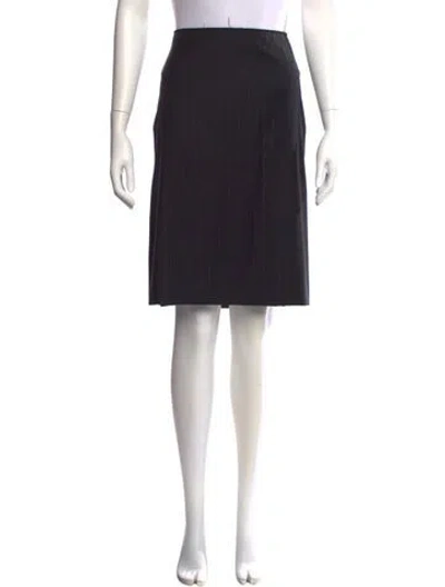 Pre-owned Moschino Wool Knee-length Skirt In Gray