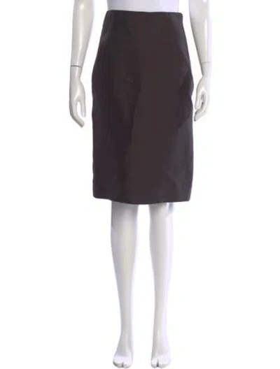 Pre-owned Moschino Wool Knee-length Skirt W/ Tags In Gray