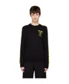 Moschino Wool Logo Sweater In Black