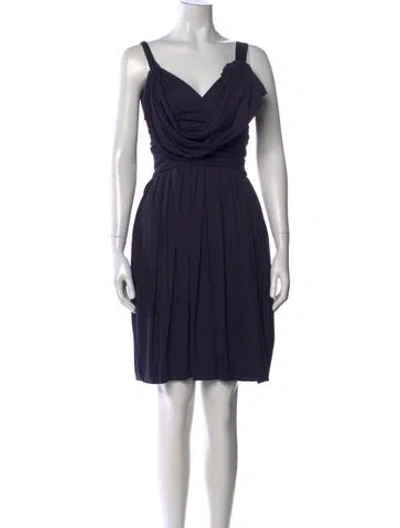 Pre-owned Moschino Wool Mini Dress In Black