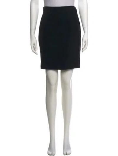 Pre-owned Moschino Wool Mini Skirt In Black