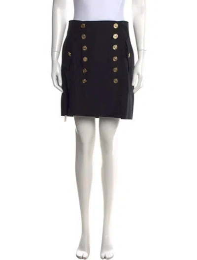 Pre-owned Moschino Wool Mini Skirt In Black