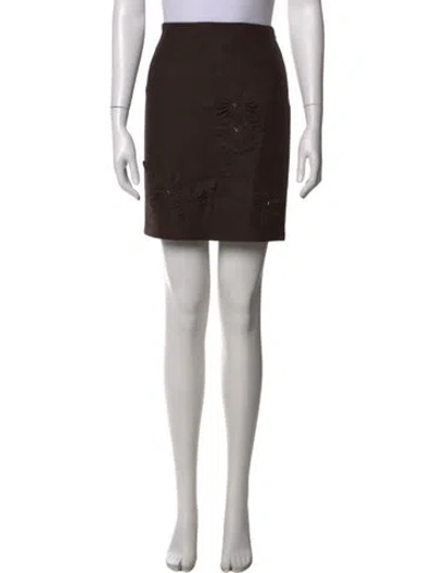 Pre-owned Moschino Wool Mini Skirt In Black