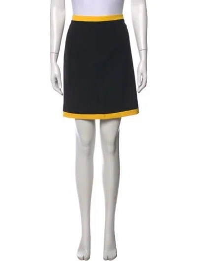 Pre-owned Moschino Wool Mini Skirt In Black
