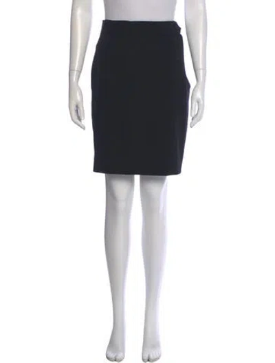 Pre-owned Moschino Wool Mini Skirt In Blue