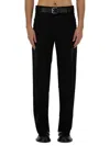 Moschino Wool Trousers Featuring Pockets In Black